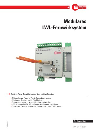 Modulares LWL-Fernwirksystem