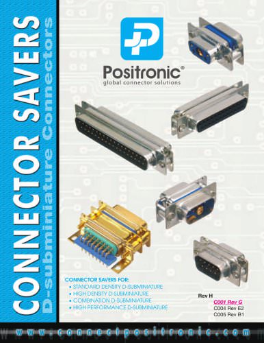 Connector Savers Catalog Sections