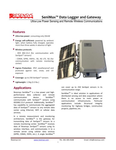 data logger data collector / Ethernet / wireless Cellular SeniMax™