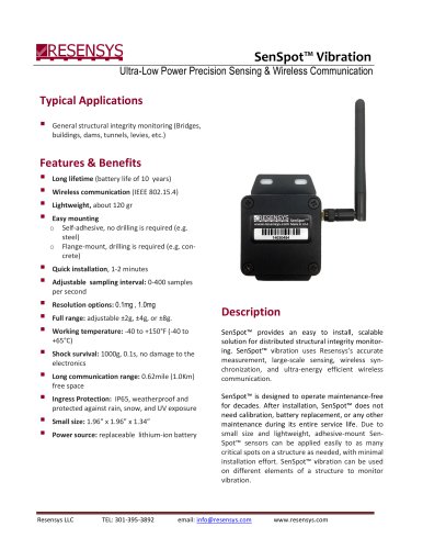 SenSpot™ Vibration Datasheet