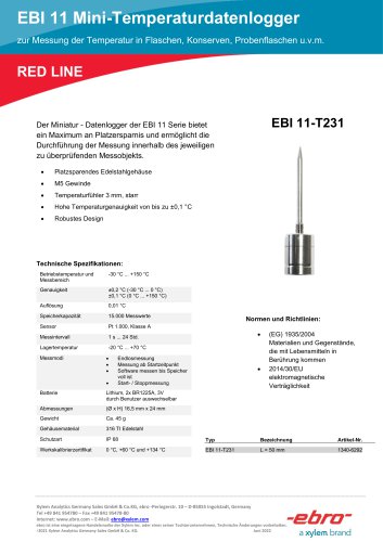 EBI 11 Mini-Temperaturdatenlogger