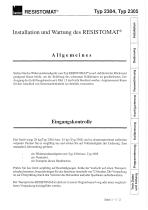 Bedienungsanleitung Meß- und Prüfautomat RESISTOMAT® Typ 2304-13