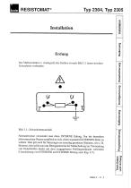 Bedienungsanleitung Meß- und Prüfautomat RESISTOMAT® Typ 2304-17