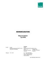 Bedienungsanleitung Messverstärker Typ 9250