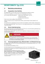 Bedienungsanleitung Milliohmmeter RESISTOMAT® Typ 2316-11