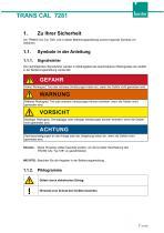 Bedienungsanleitung TRANS CAL Typ 7281-7