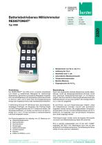 Datenblatt -Batteriebetriebenes Milliohmmeter RESISTOMAT Typ 2320