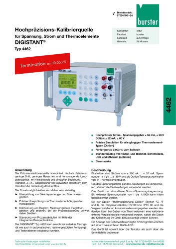 Datenblatt - DIGISTANT® Typ 4462 (2025)