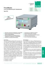 Datenblatt- ForceMaster Low-Cost Monitoring für Handpressen Typ 9110
