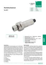 Datenblatt Hochdrucksensor Typ 8221