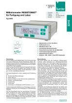 Datenblatt Milliohmmeter RESISTOMAT® Typ 2316