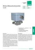 Datenblatt-Miniatur-Differenzdrucktransmitter Typ 8303