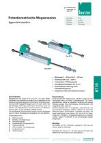 Datenblatt Potentiometrische Wegsensoren Typ 8710, 8711-1