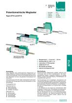 Datenblatt Potentiometrische Wegtaster Typ 8712, 8713