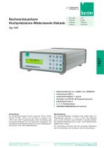 Datenblatt - Rechnersteuerbare Hochpräzisions-Widerstands-Dekade Typ 1427