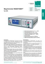 Datenblatt RESISTOMAT® 2408 Digitales Teraohmmeter