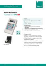 Datenblatt - TRANS CAL Typ 7270