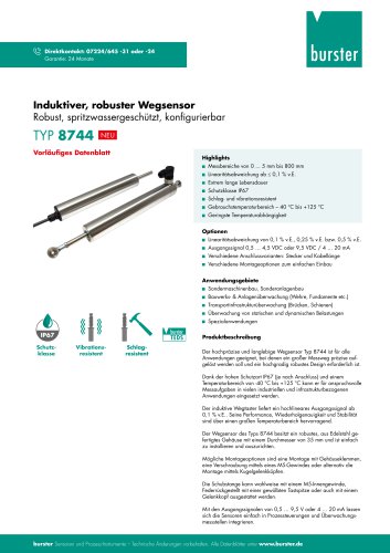Datenblatt Typ 8744