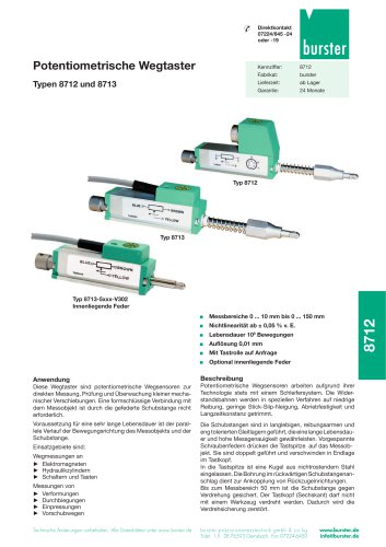 Datenblatt Typen 8712 und 8713