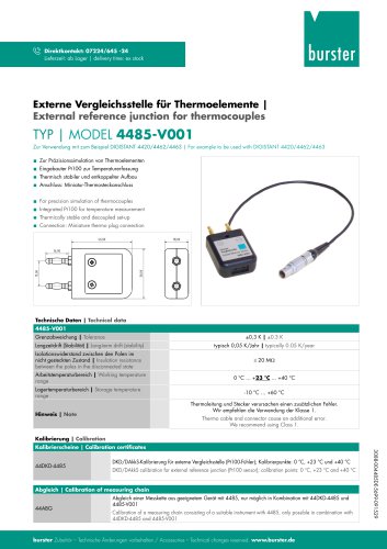 Externe Vergleichsstelle für Thermoelemente 2025