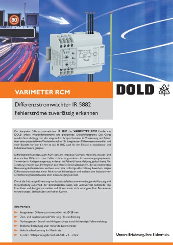 Flyer Differenzstromwächter IR 5882