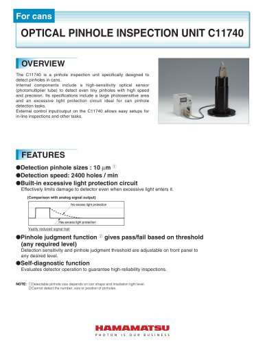 OPTICALPINHOLE INSPECTION UNIT