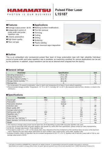 Pulsed Fiber Laser L15187