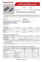 Si PIN photodiode arrays S8558, S15158