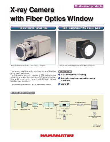 X-ray Camera with Fiber Optics Window 