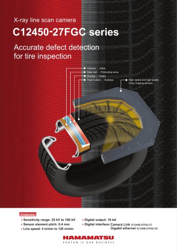 X-ray line scan camera C12450-27FGC series