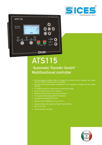 ATS115 - Multifunctional Automatic Transfer Switch controller