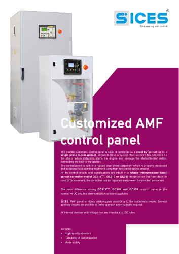 Customized A.M.F. Control Panels