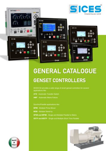 General catalogue_SICES Genset controllers