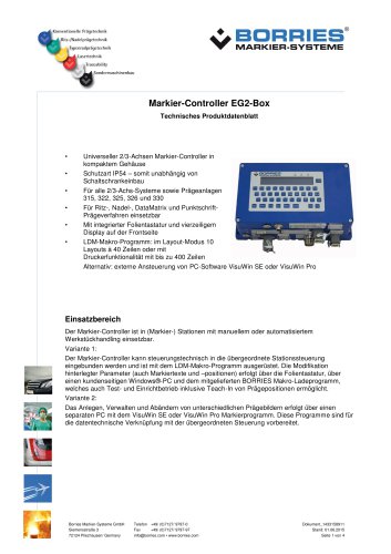 Markier-Controller EG2-Box