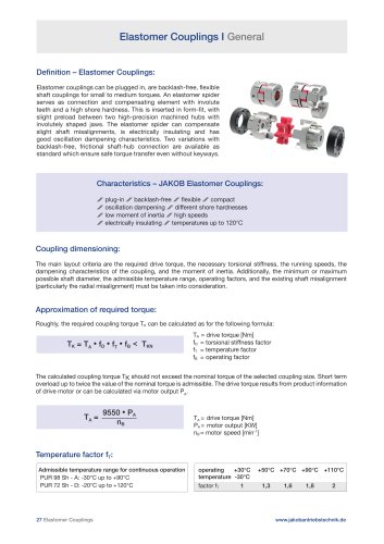 ELASTOMER COUPLINGS – CLAW COUPLINGS