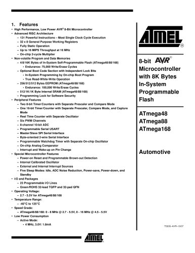 ATmega48/88/168 Automotive 