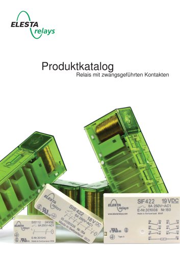 Produktkatalog Relais mit zwangsgeführten Kontakten 2013