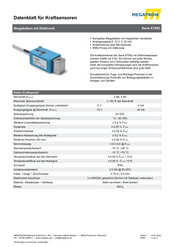 Biegebalken - KT803