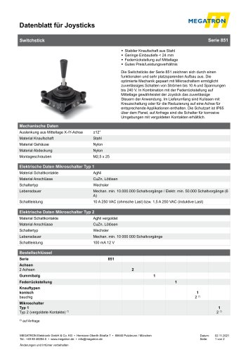 Datenblatt 851