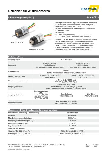 Datenblatt MOT13