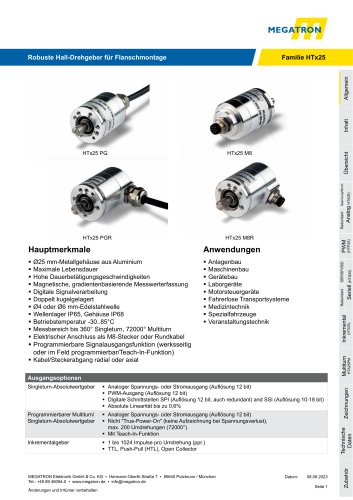 Halleffekt-Drehgeber HTx25