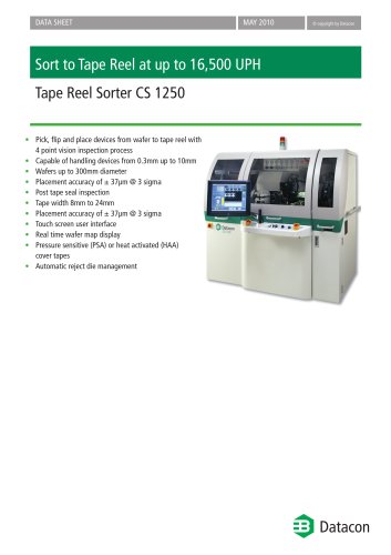 Datacon Tape Reel Sorter CS 1250