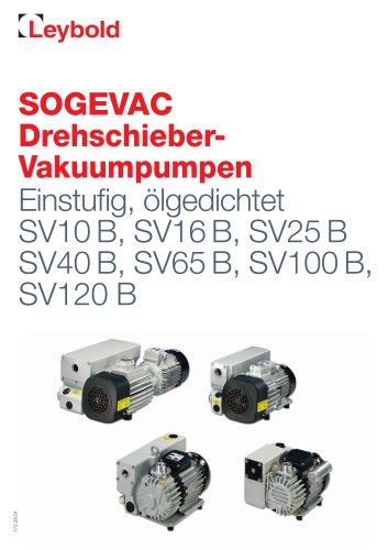 SOGEVAC Drehschieber- Vakuumpumpen