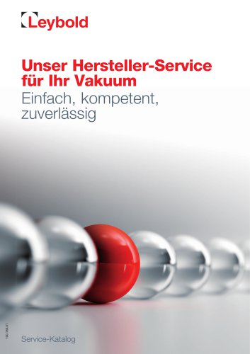 Unser Hersteller-Service für Ihr Vakuum