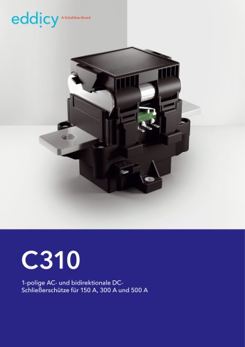 Katalog C310 - 1-polige AC- und bidirektionale DC-Schließerschütze