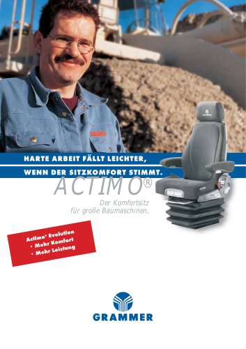ACTIMO&reg; Der Komfortsitz f&uuml;r gro&szlig;e Baumaschinen