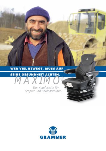MAXIMO&reg; Der Komfortsitz f&uuml;r Stapler und Baumaschinen