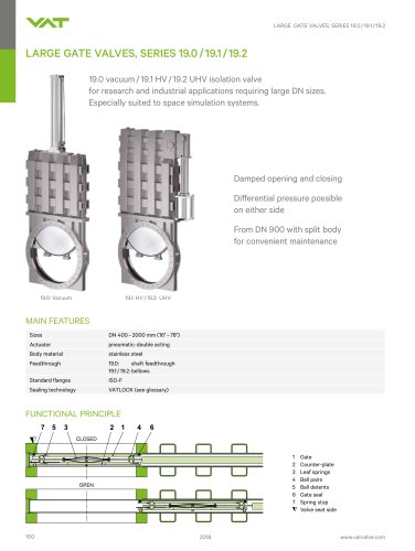 19.0 / 19.1 / 19.2 SERIES - LARGE GATE VALVES