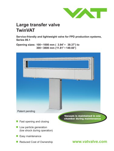 Rectangular gate valve TwinVAT