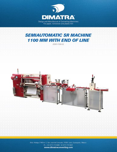 Semiautomatic SR Machine 1100 mm for POS Rolls with end of line